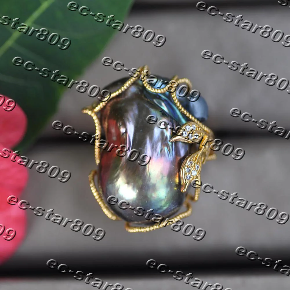 

Z11448 30 мм Белое, черное, лавандовое кольцо в стиле барокко Reborn KESHI Pearl Twining Ring