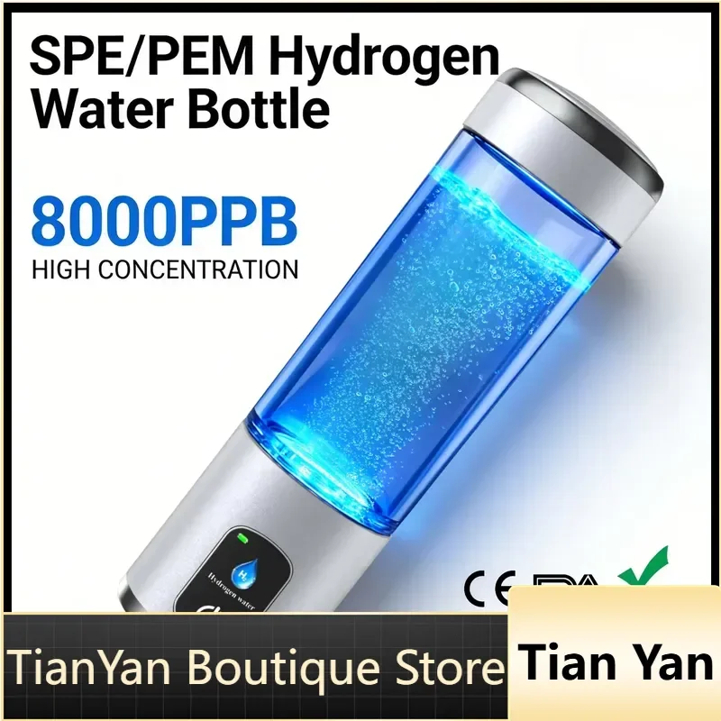 EE1 2026 New Model 8000PPB Hydrogen Water Bottle Generator for SPE and PEM Technology Rich Water Ionizer Hydrogen-rich Water