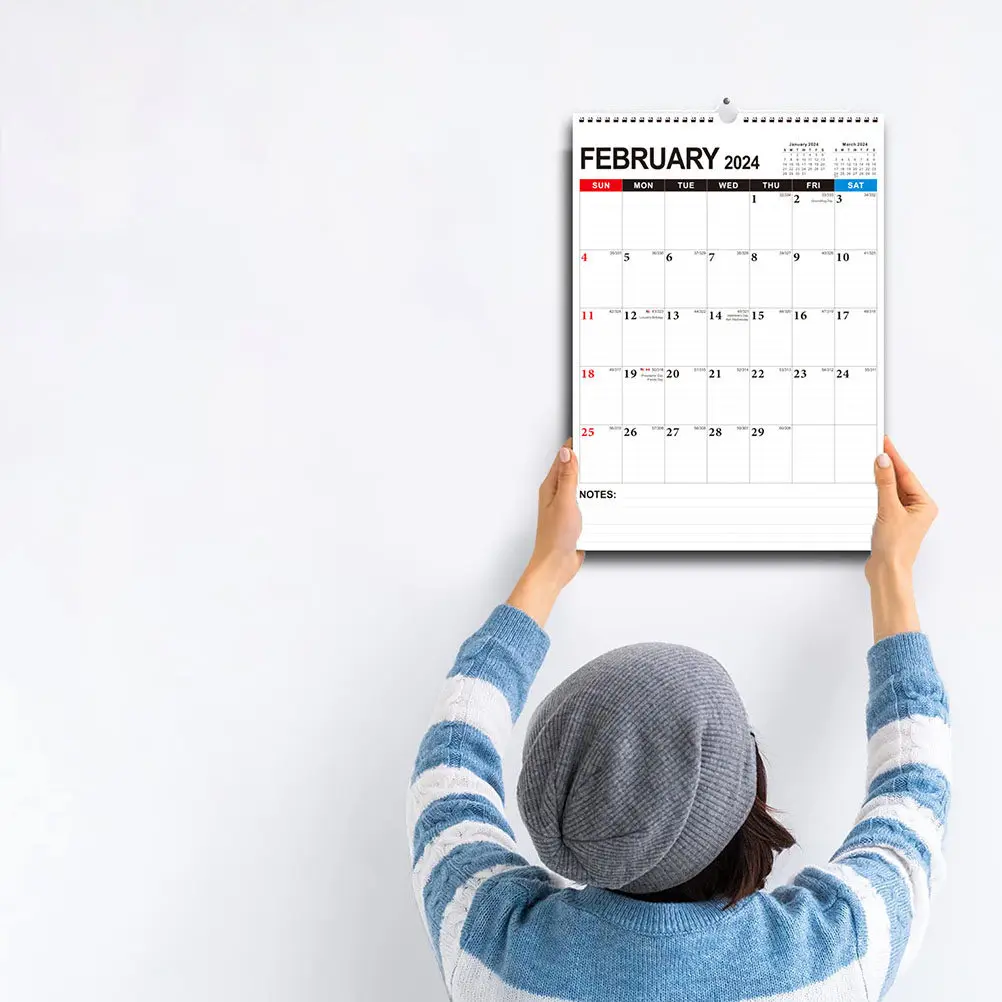 

Sturdy 2024-2025 Hanging Wall Calendar for Home Office Room Family Daily Use Appointment Planning Monthly Calendar Holiday Decor