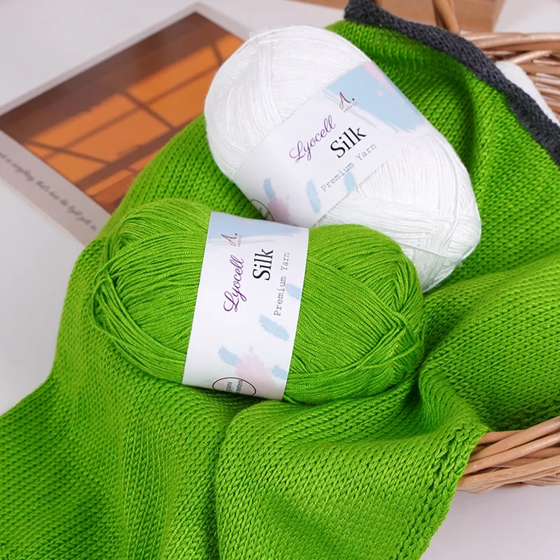 

10pcs Total 500g Tencel 6-strand Fine Cotton Thread for Infants Children Hand Woven DIY Sweaters for Spring and Summer