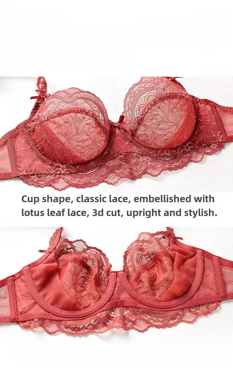 MOYISU رغبة نقية الدانتيل الصدرية مجموعة المرأة مثير مكافحة الترهل رفع Bralette شير الملابس الداخلية لدعم مريح الصدر الكبير/الصغير #1