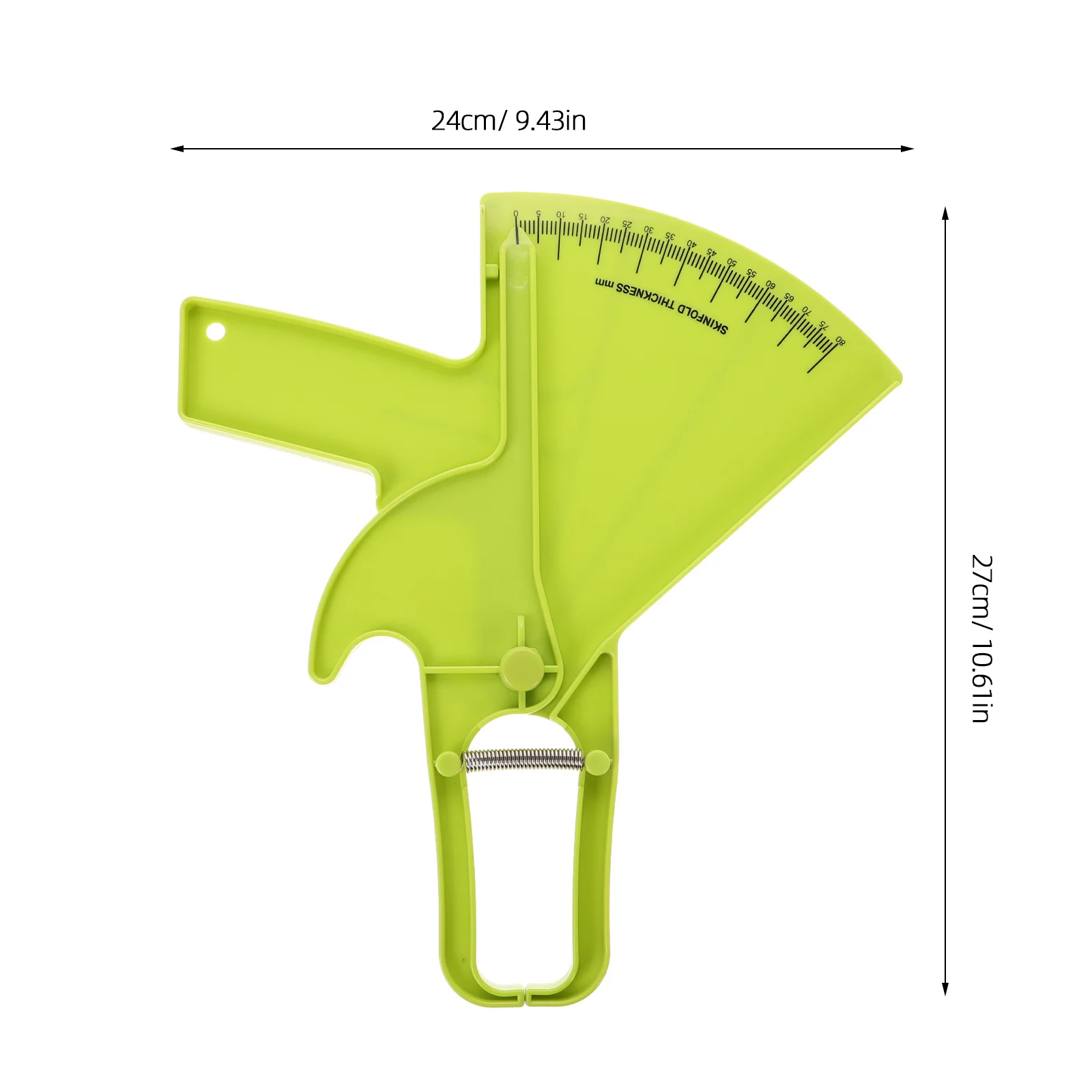 Plicomètre de graisse corporelle, outil de mesure précis des plis cutanés, testeur de graisse corporelle en plastique durable, appareil d'évaluation de la condition physique pour hommes et femmes