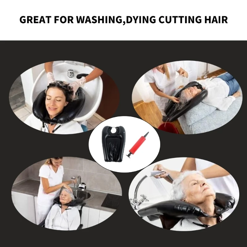 Lavabos inflables fáciles usar para lavar cabello Fregadero champú simple para uso doméstico y viaje
