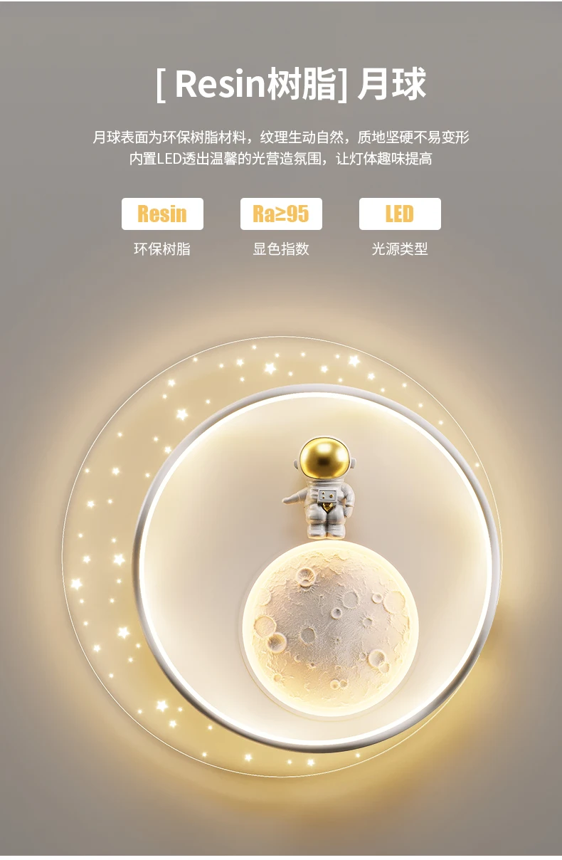 

Astronaut Led Ceiling Lights For Children Room Boy Girl Bedroom Decor Cartoon Space Star Earth Moon Chandelier Kids Ceiling Lamp