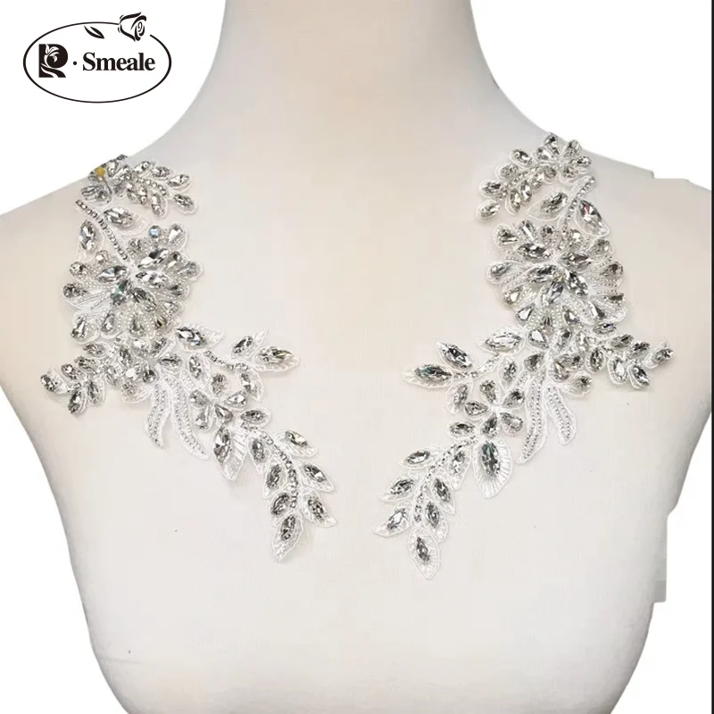 Sparkling Glass Diamond DIY Dress Performance Clothing, Host Clothing Decoration, Brilliant Diamond Flowers