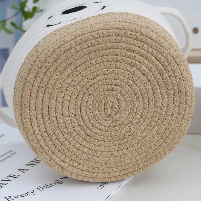 Cotton Rope Woven Storage Basket Cartoon Cute Toy Storage Basket Household Desktop Miscellaneous Storage Basket