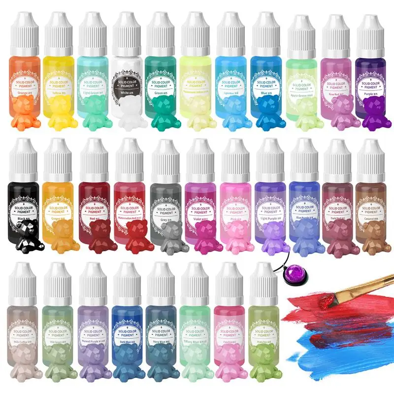 10ml Resin Pigments Oil Based Macaroon Colors DIY Crystal AB Dropper Glue UV Dropper Adhesive Universal Colorant