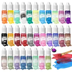 10Ml Harspigmenten Op Olie Gebaseerde Macaronkleuren Diy Crystal Ab Dropper Lijm Uv Druppelaar Zelfklevende Universele Kleurstof