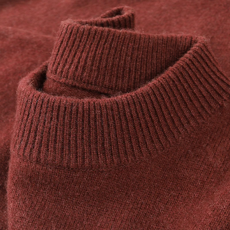 Men's Luxury Knitted Sweater Round Neck Long Sleeve Solid Color Pullover Autumn Winter Fashion Casual Versatile Trend Men's Wear