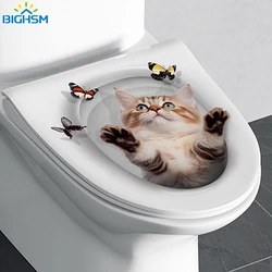 1Pc PVC Water Resistant Toilet Lid Sticker Novelty Creative Funny Toilet Seat Decals Squirrel Wc Self Adhesive Sticker Decor