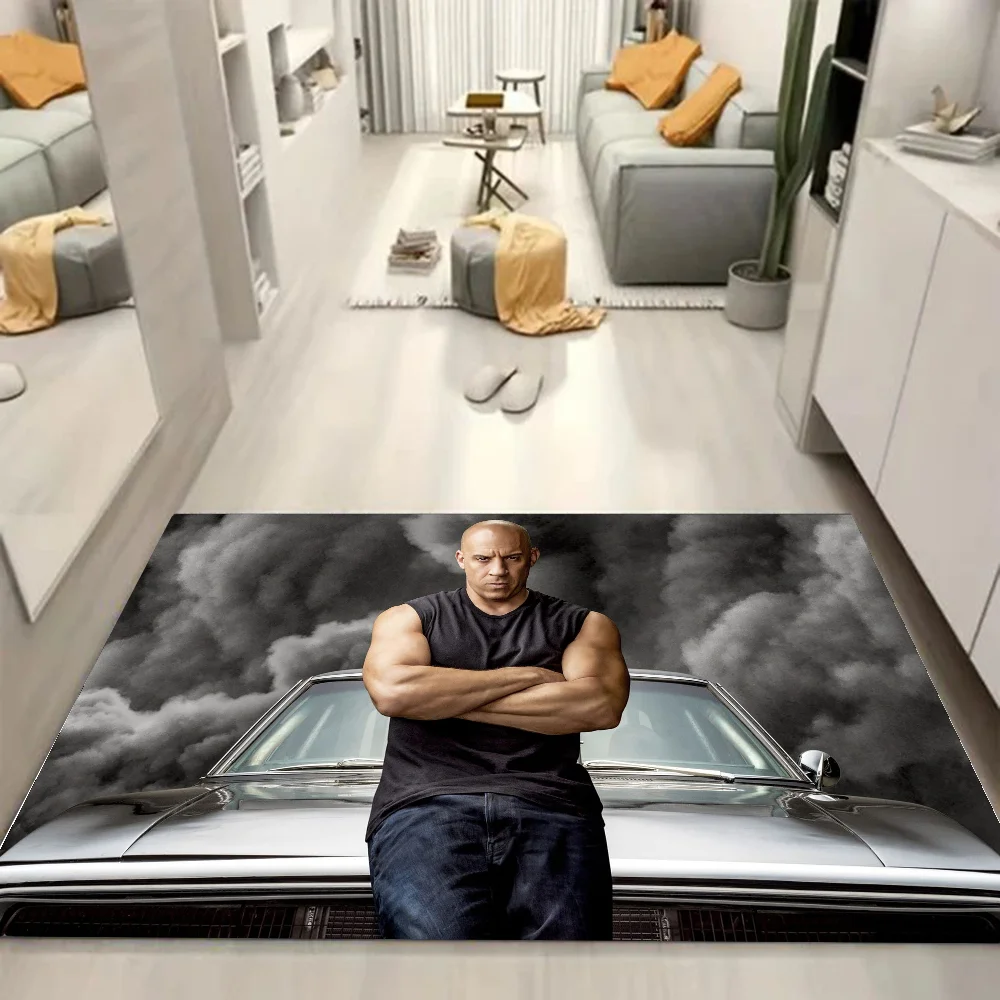 1pc Fast & Furious Entrance Bathroom Absorbent Mats Anti-Slip Mats Home Decor Supplies Carpets Home Kitchen Floor Mats