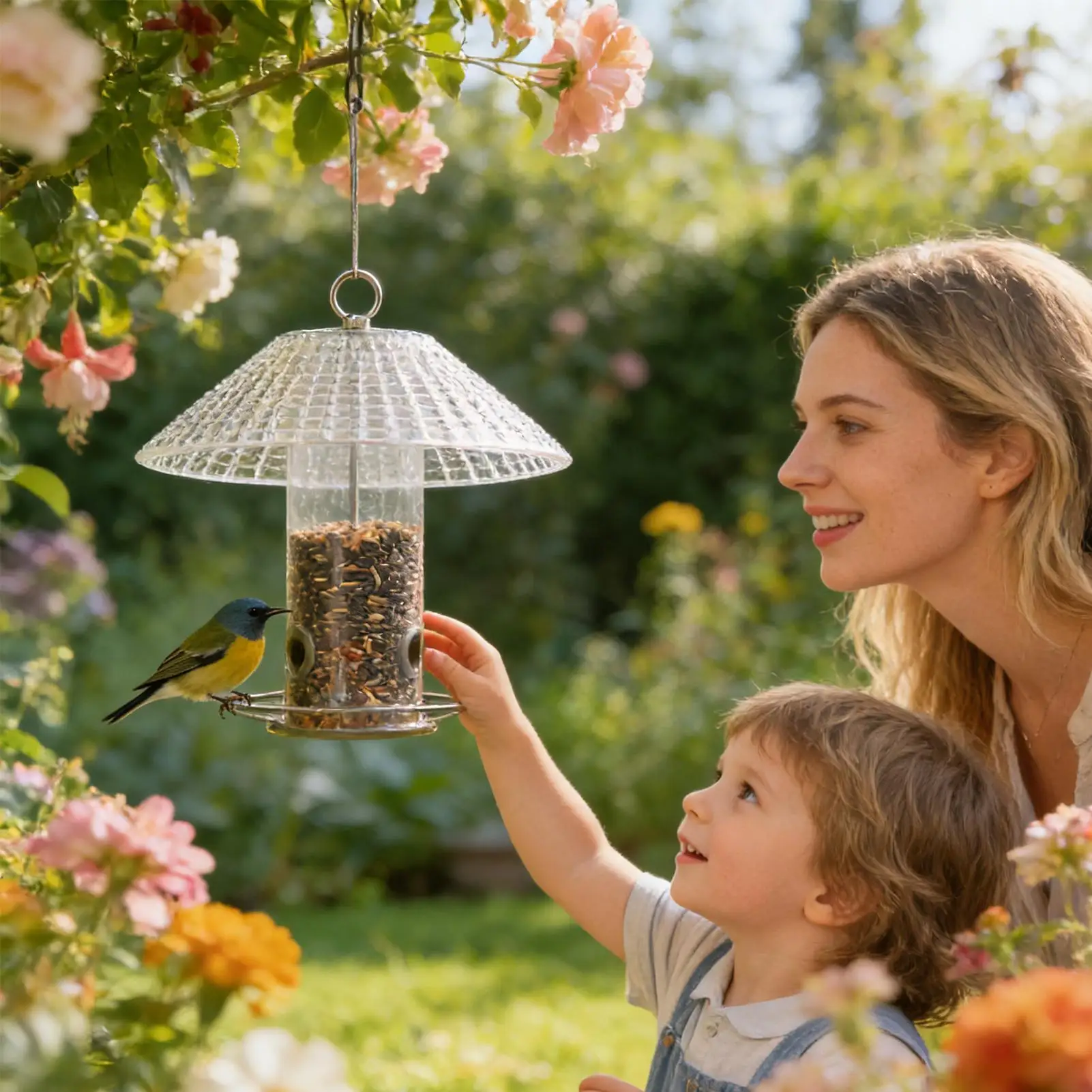 

Купол-кормушка для птиц, водонепроницаемый, большой, с защитой от белок, для кормушек на столбах, для деревьев, птичника, кормильной станции, окна, сада