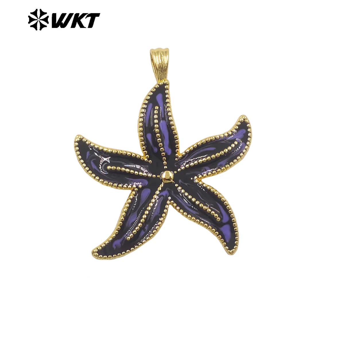 WT-P2117 Vivid And Colored Starfish Texture Pendants Charms For Earrings Or Bracelet Wholesale Accessory Making