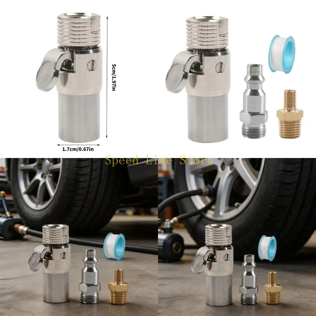 547C Large Bore Quick Connection Coupler For Air Compressor Fast Tire Inflation On Motorcycle Bikes And Off Roading Vehicles