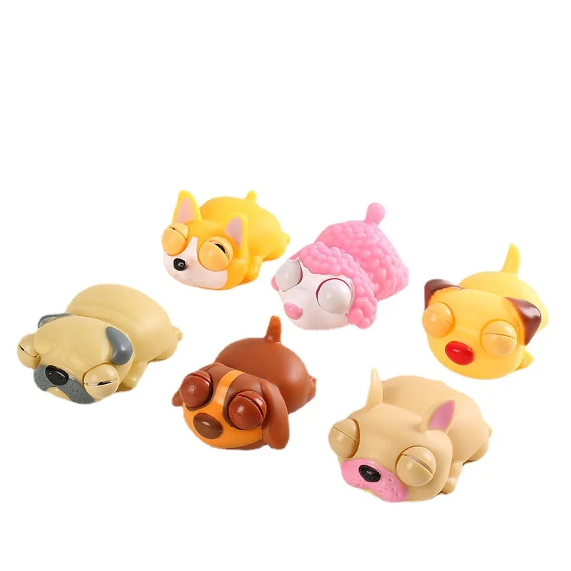 Creative Cute Love Trapped Dog Squeeze Eye Burst Animal Vent Decompression Trick Toy Gift k33