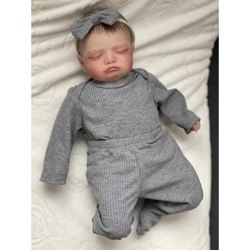 45cm Newborn Baby Size Already Finished Reborn Baby Doll Rosalie 3D Skin Hand Detailed Painted Skin Visible Veins