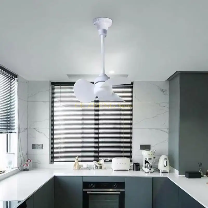 E56B 10W 소형 냉각 팬 6 인치 E27 나사 홈 천장 팬 데스크탑 팬 부엌