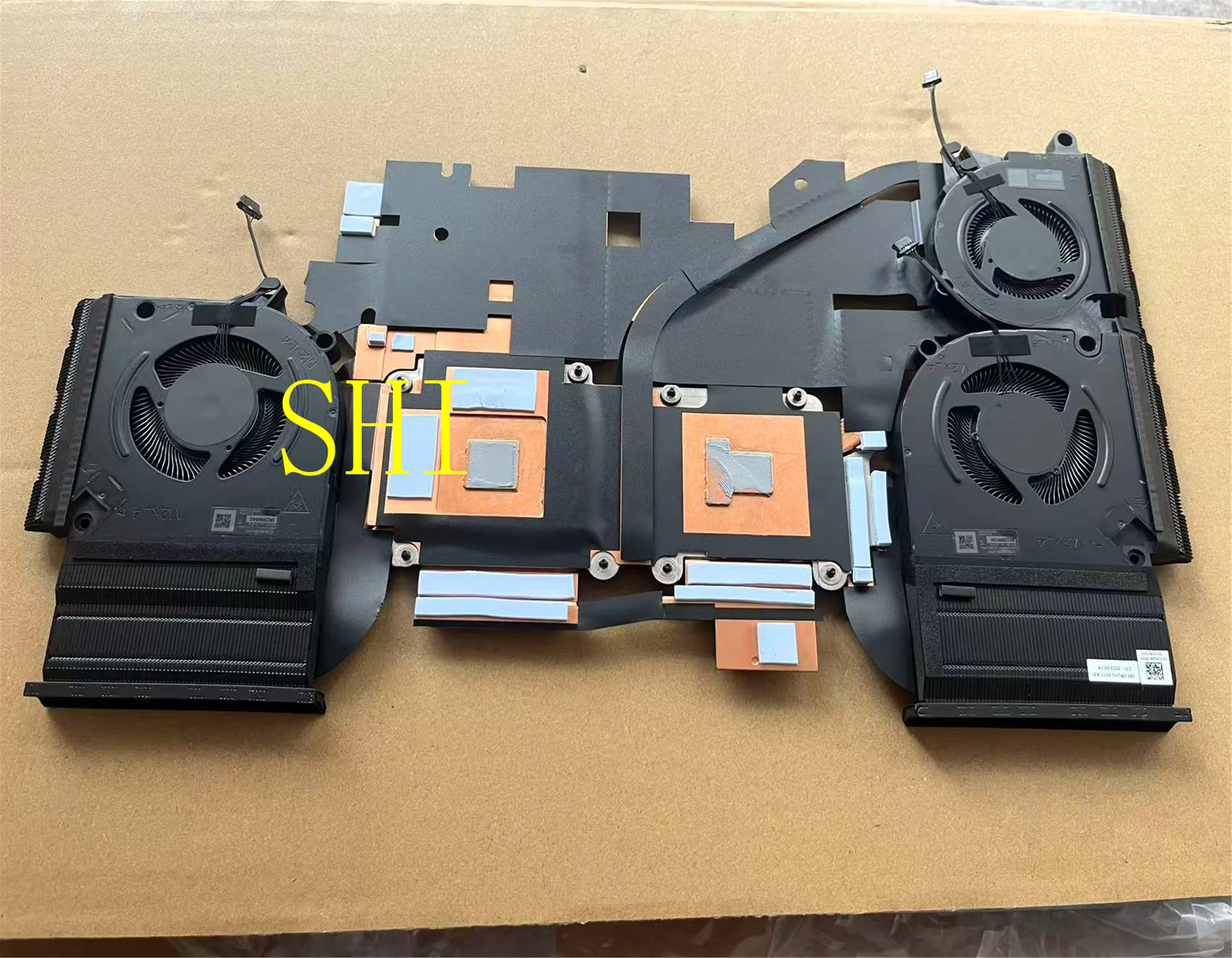 

01KG08 Original new For Alienware M16 R1 A N MB2 heatsink copper pipe fan 1KG08 460.0RU1V.0011