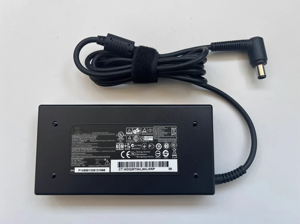 

120W 19.5V 6.15A Slim Original Laptop AC Adapter Charger for HP 8460W 8560W DV4 DV6 HSTNN-LA25 906329-001 677762-002 HSTNN-DA25