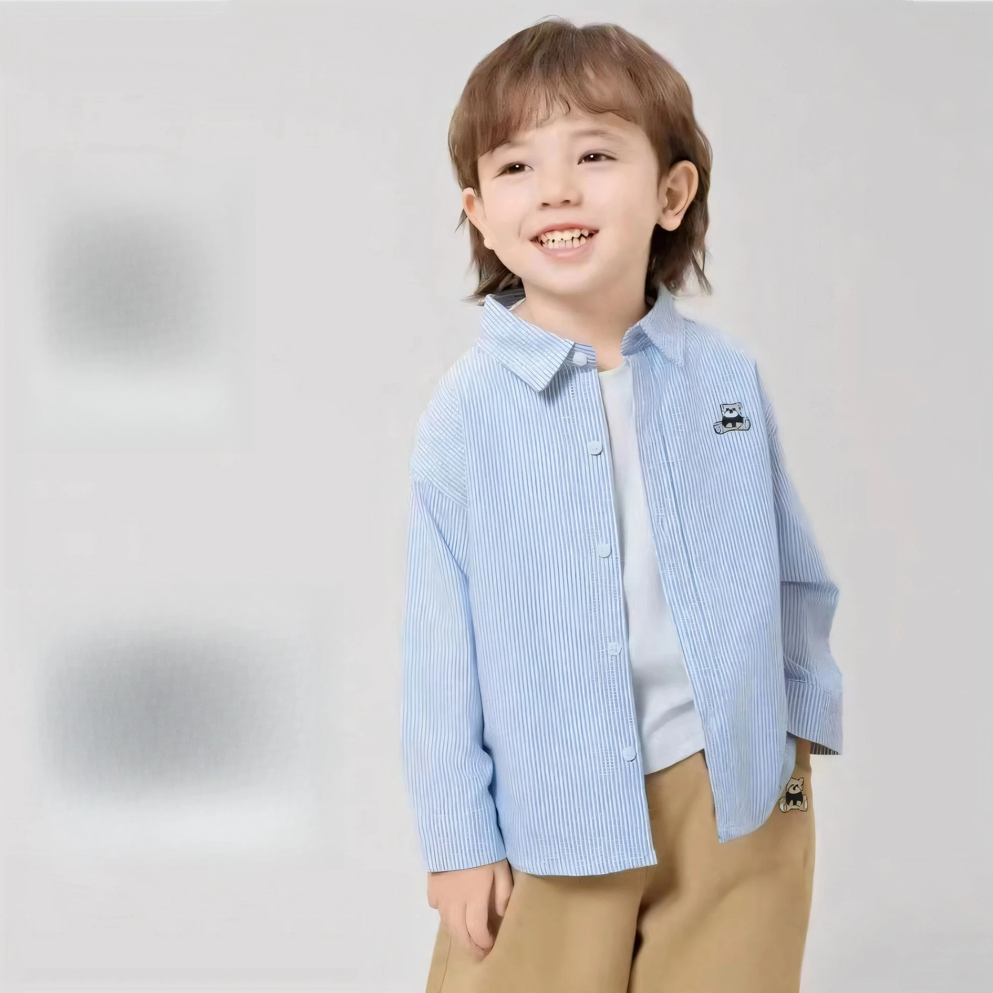 2025 New Boys Korean Style Lightweight Shirt Versatile Mix and Match Spring Autumn Toddler Stylish Jacket