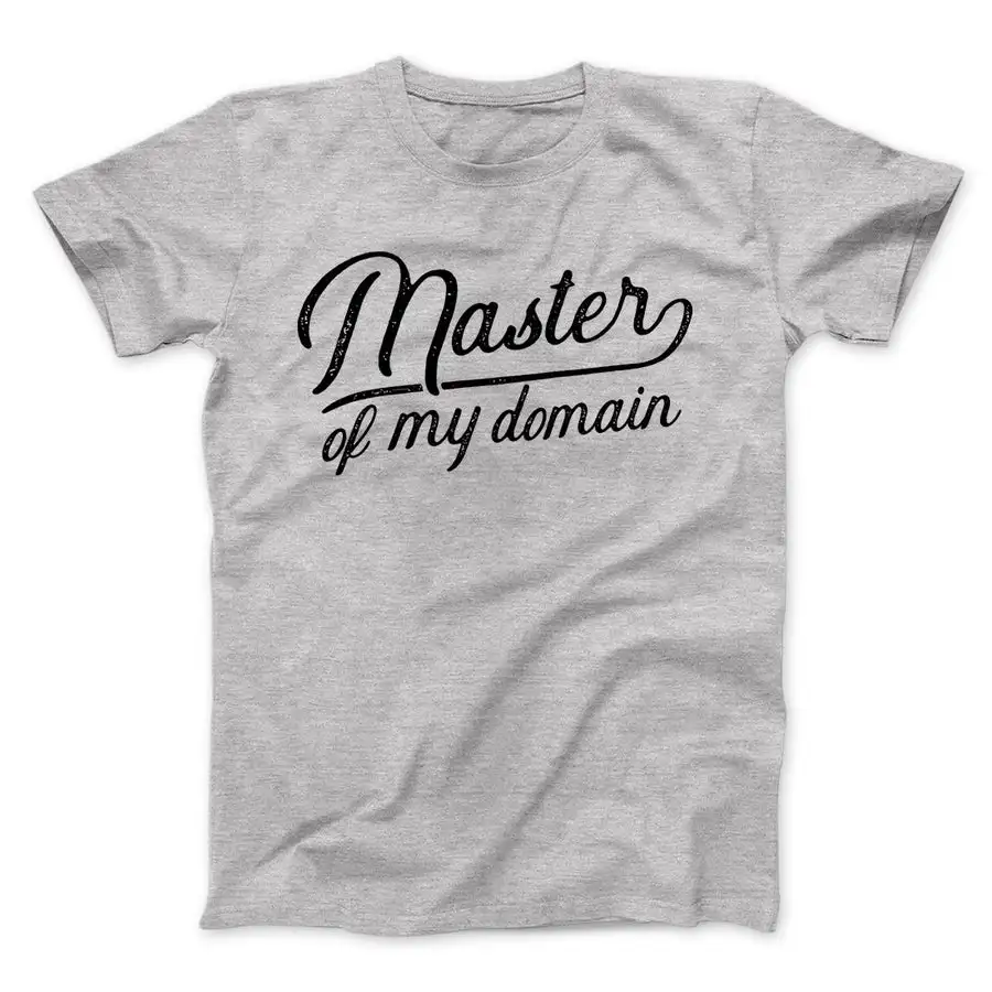 MASTER OF MY DOMAIN MEN/UNISEX T-SHIRT Funny Letter Print Tops Tees Shirts  Family Funny Printed T Shirts