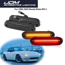 For 1990-1997 Mazda Miata & For 1999-2005 Mazda MX-5 LED Front / Rear Bumper Side Marker Turn Signal Lights Fender Flare Lamps