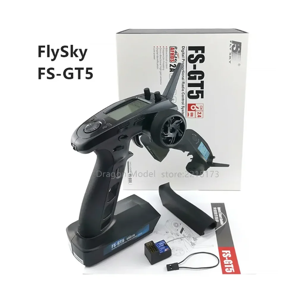 FlySky FS-GT5 FS GT5 2.4G 6CH RC Radio Transmitter with FS-BS6 Receiver for Vehicles Crawler Car Boats Tank Toy Racing