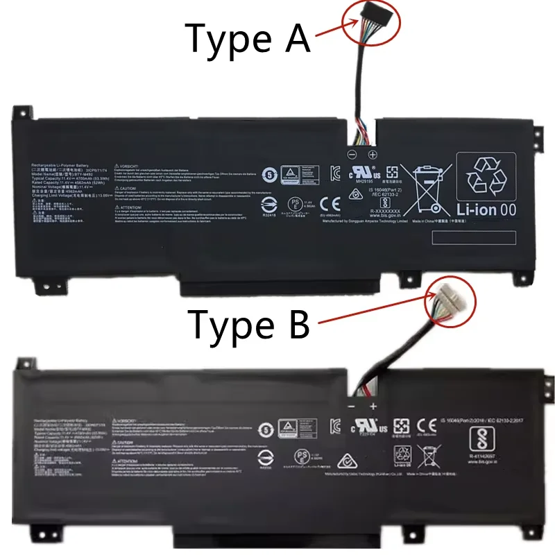 SupStone BTY-M492 Laptop Battery For MSI Pulse GL66 GL76 11UDK,11UEK,11UCK,Sword 17 A11UD,Bravo 15 B5DD-200PH,Katana GF66 GF76