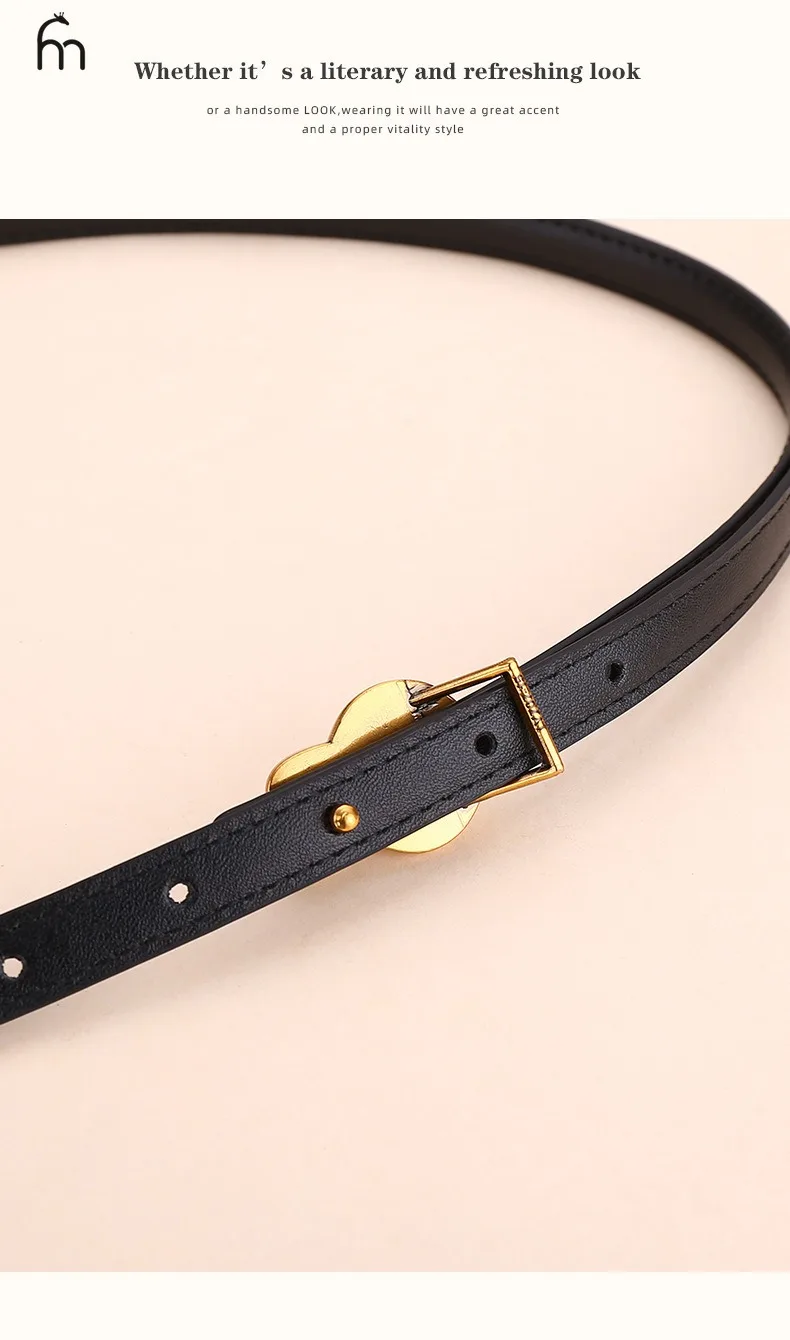 Echtleder-Knotengürtel für Damen, modischer Gürtel mit Schnalle, Kleider- und Jeansgürtel – Detail 8