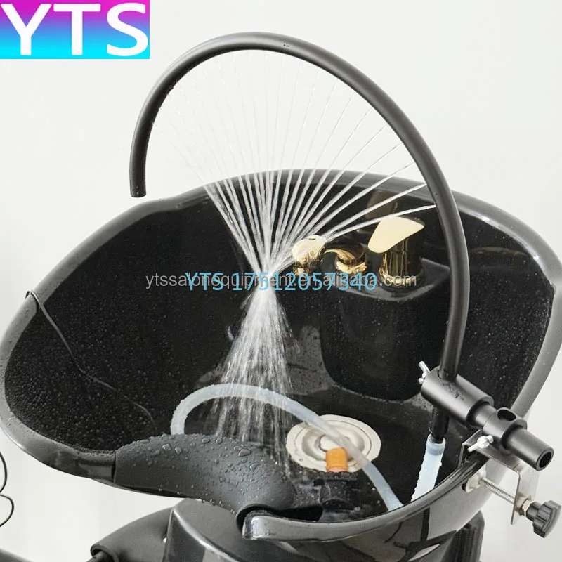 Luxury Modern Ceramic Bending Shower Water Circulation Barber Shop Hair Beauty Salon Dining Bed Shampoo Chairs image 3