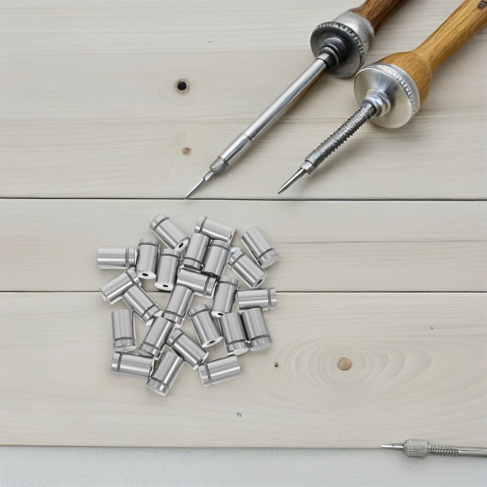 24Pcs Stainless Steel Standoff Sign Mount Screws Board Display Hardware for Wall Artwork Glass Mounts Display Sign Hardware