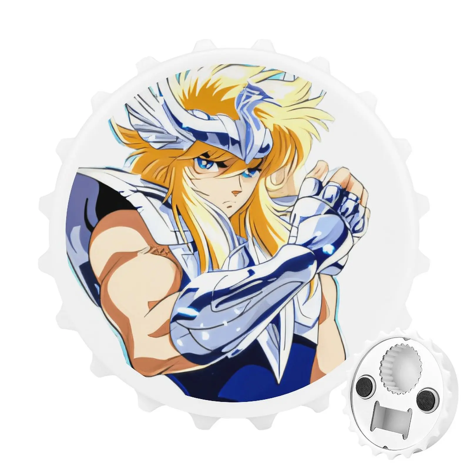 

Refrigerator Magnet Bottle Opener Magnetic Attraction Alloy Material Customization Saint Seiya Bronze Saint Cygnus Hyoga Goods