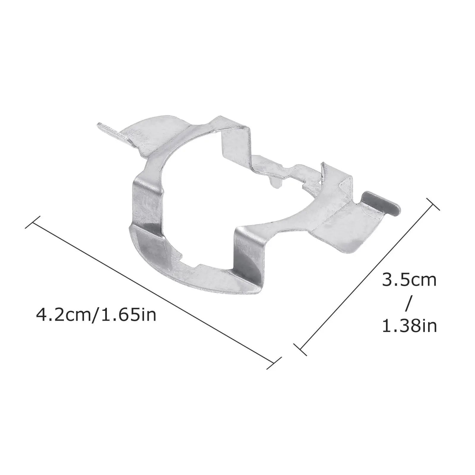 4Pcs H7 LED Headlight Bulb Retainer Heavy Duty Stainless Steel Headlight Bulb Base Adapter Compatible with H7 LED Conversion
