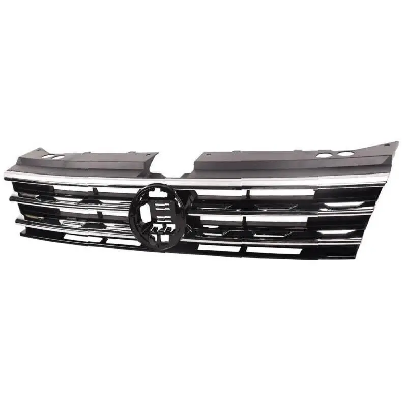 Tupliege Front Upper Grille Grill W/Chrome Trim Compatible With 2018-2020 VW Tiguan,Black,Replace# 5NN853651DZLL, VW1200172