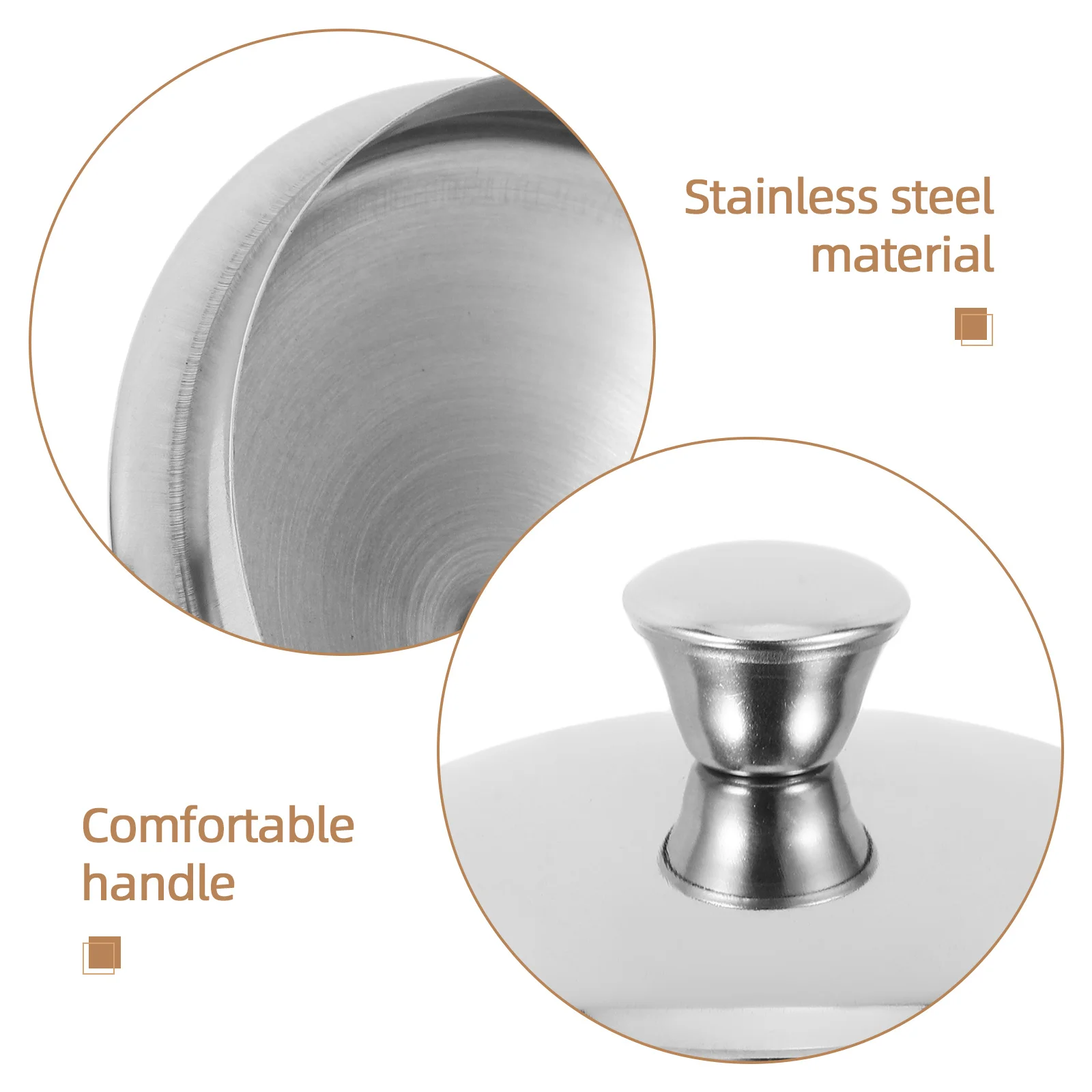 غطاء كوب عالمي من الفولاذ المقاوم للصدأ للمشروبات الباردة الساخنة وأكواب الشاي والقهوة المقاومة للغبار وشكل دائري سهل التنظيف للمطبخ 7 سم