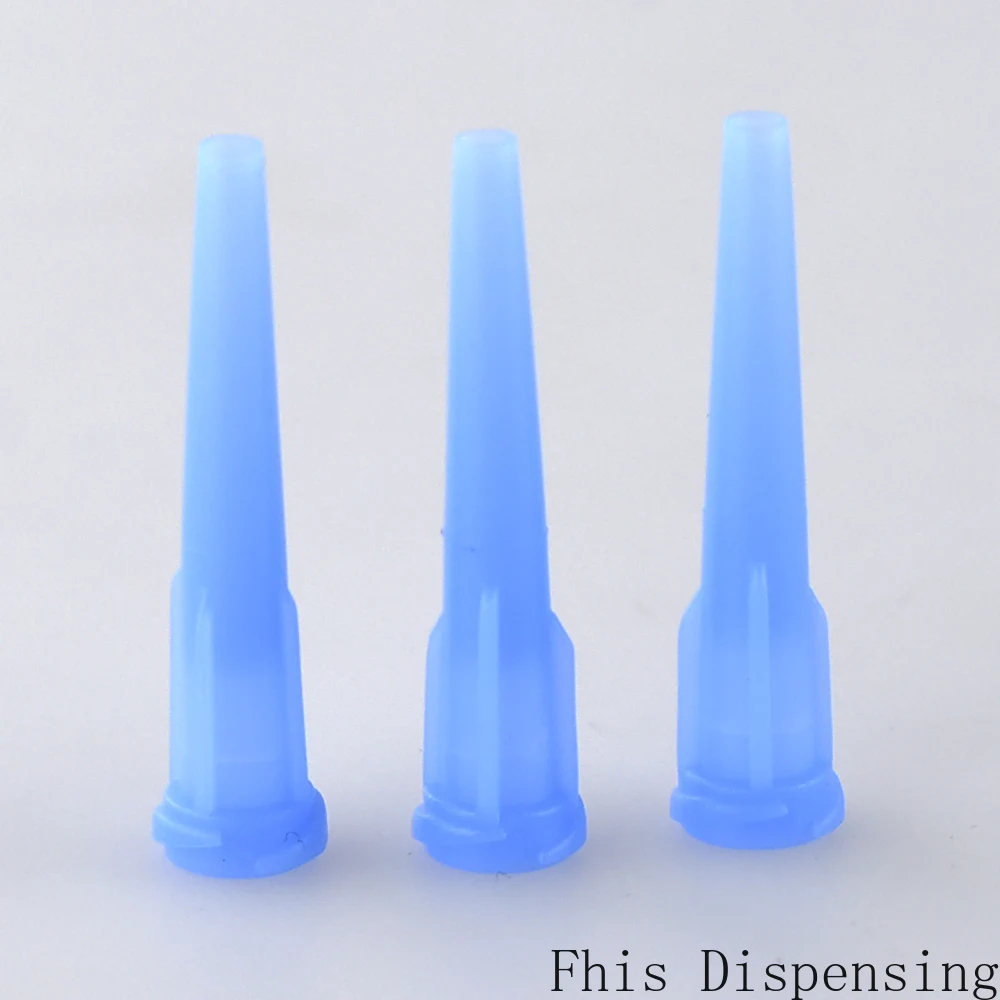 1000 Pack 13G Blue TT All-Plastic Slanted Dispensing Needles