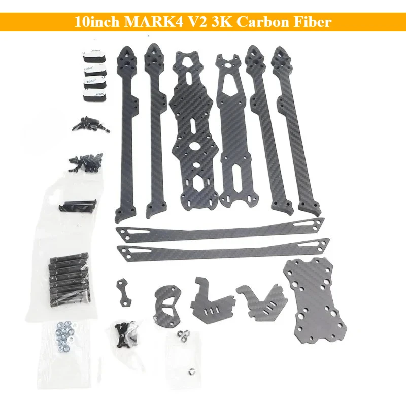 

Комплект рамы для FPV-дрона MARK4 V2 3K из углеродного волокна, 10 дюймов, H-образный тип, колесная база, для FPV-дронов для фристайла, дальних полетов и гонок, для самостоятельной модификации