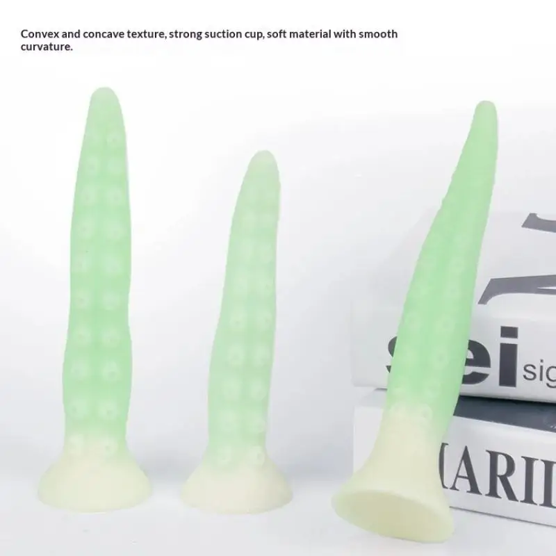 3 Sizes Gradient Green Liquid Silicone Tentacle Anal Plugs With Suction Cup Dildos For Progressive Training And Deep Pleasure - view 2