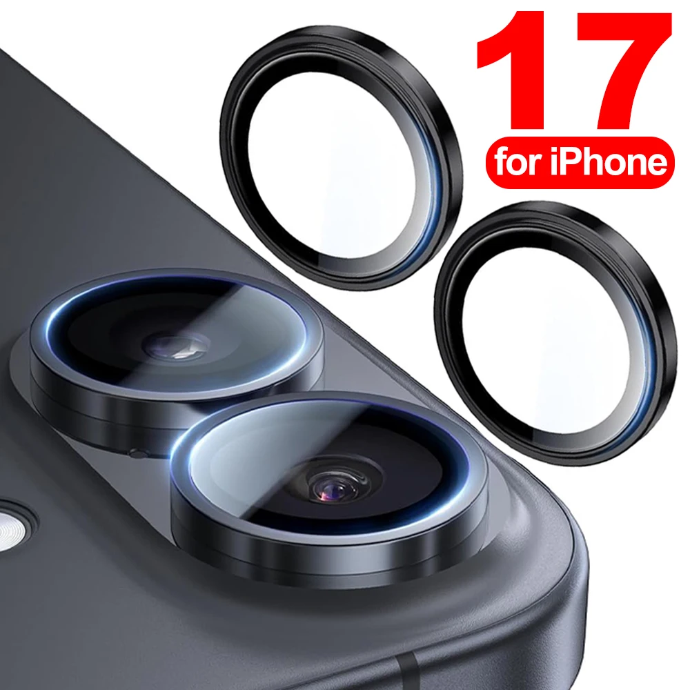Individual Metal Tempered Glass Camera Protectors for IPhone 17/17 Pro/17 ProMax/17 Air Invisible Anti-Scratch Lens Cover Ring