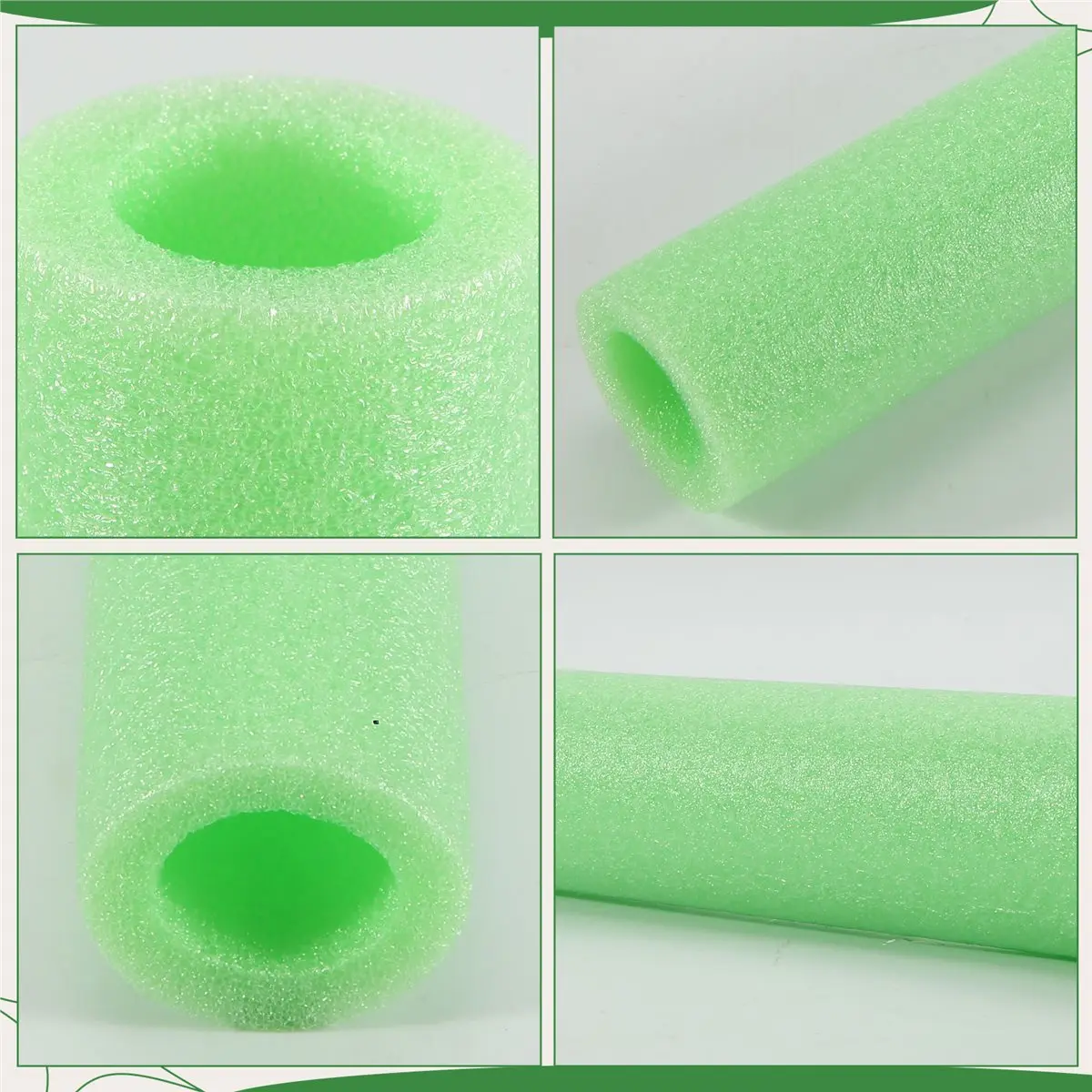 [N88R] 12Pcs Trampoline Pole Foam Sleeves,Trampoline Padding Replacement,Trampoline Protective Sleeves Foam Tubing Green