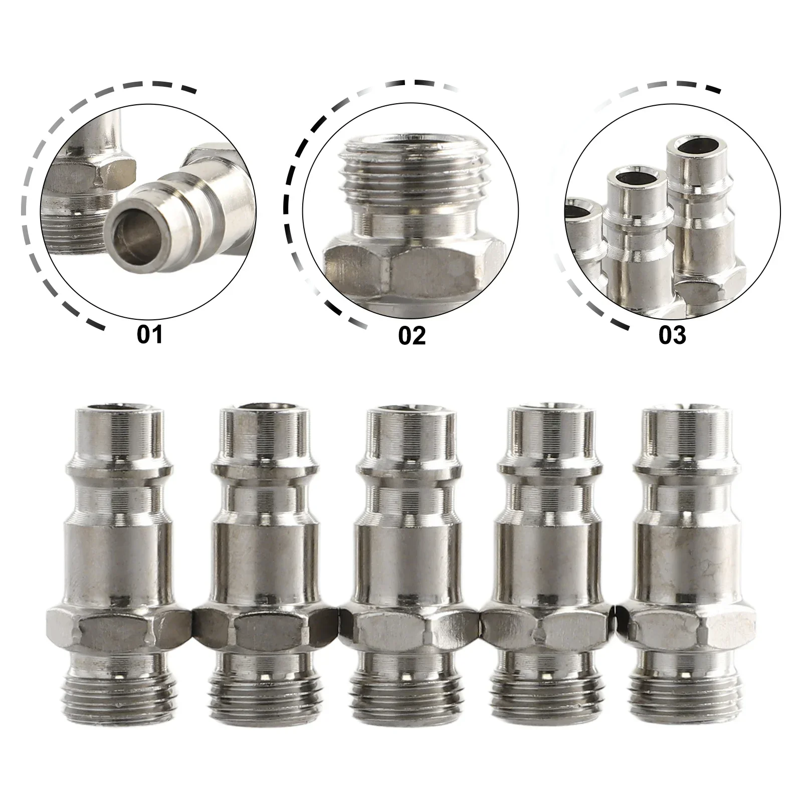 2PCS Quick Release European G1/4 Plug Euro Compressed Air Line Coupler Connector Fitting Air Compressed Tips Pipe Fittings