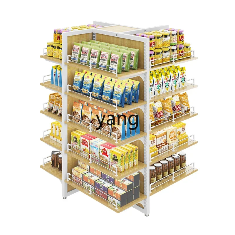LH supermarket convenience store stationery store four-sided display rack multi-sided movable promotional display rack