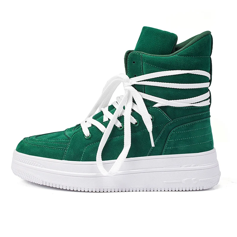 

Winter Large Size High Street Leisure Outdoor Flat Bottom Work Boots with Strap Over Knee Autumn Boots Men Round Toe Flat Heel