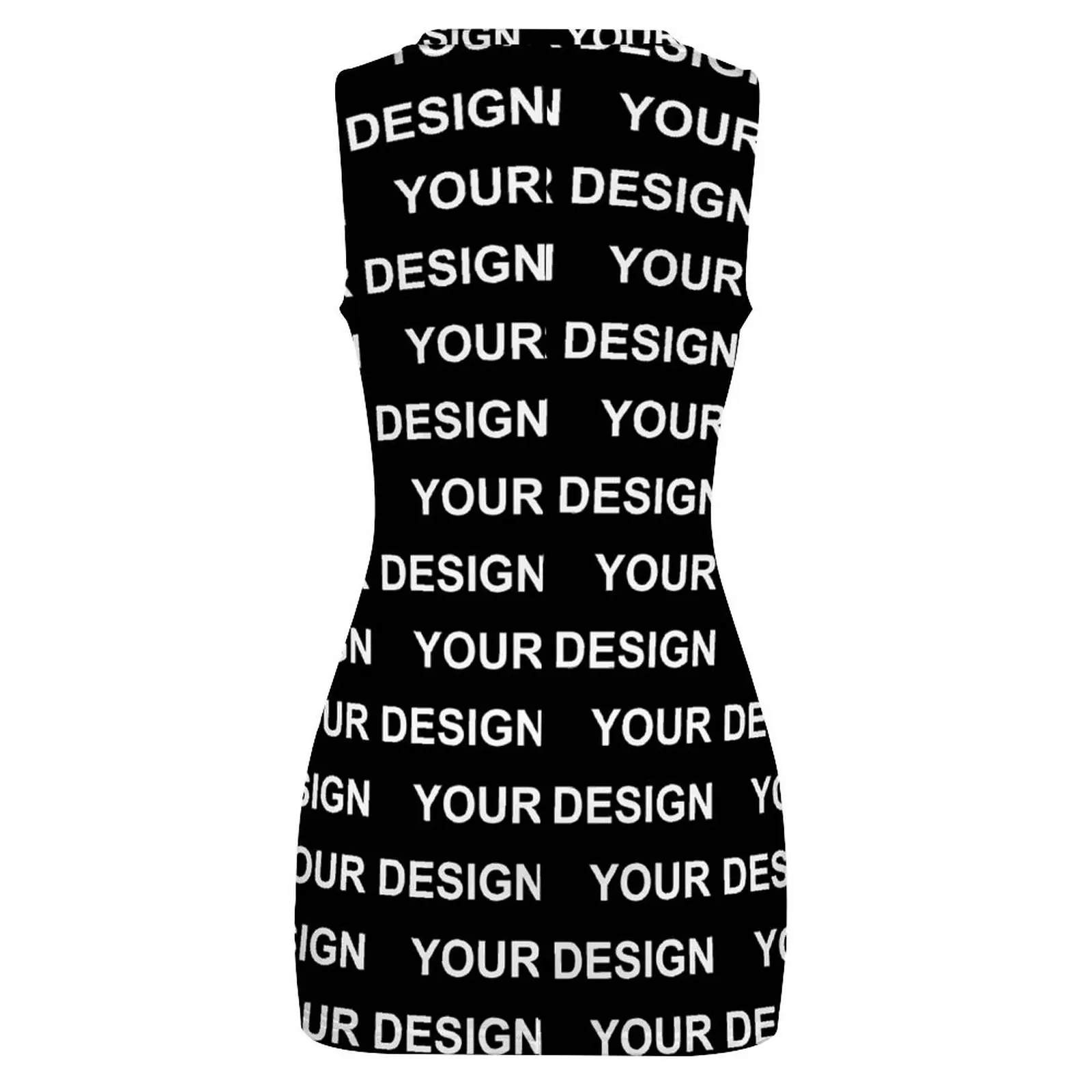 Design personalizado mini vestido sem mangas feito sob encomenda sua imagem vestidos sexy das mulheres streetwear gráfico bodycon vestido tamanho grande 5xl