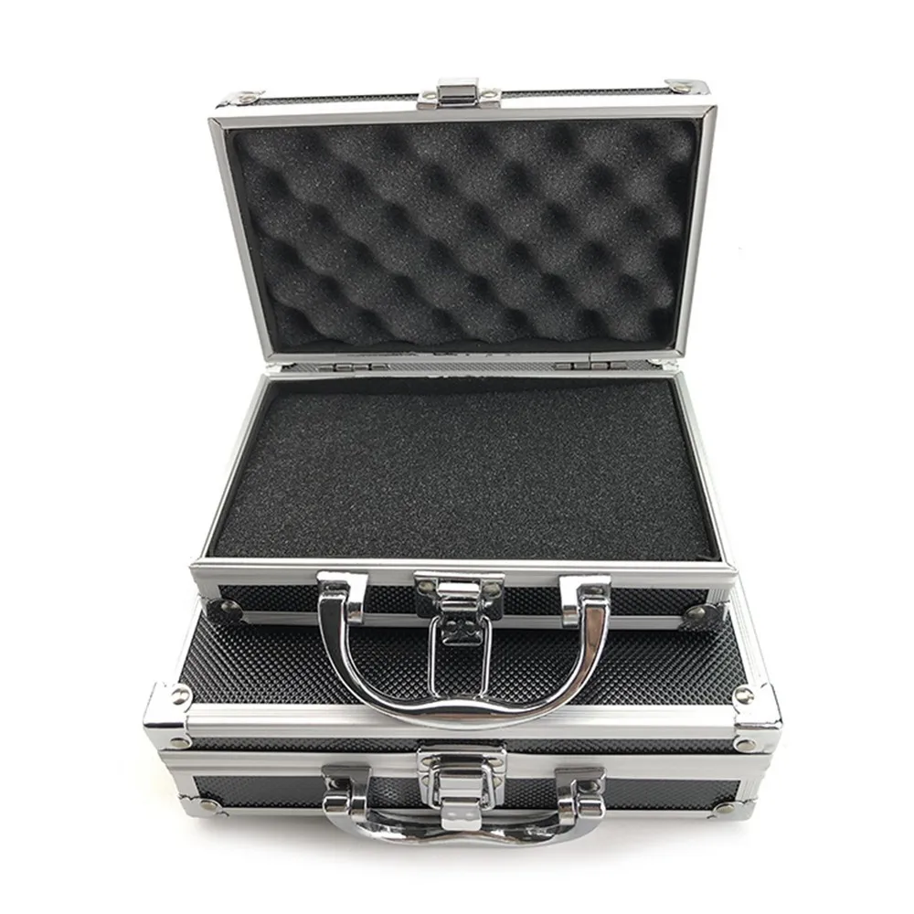 Portable Tool Box Aluminum Alloy Tool Case Outdoor Storage Travel Luggage Organizer Case Safety Box with Sponge