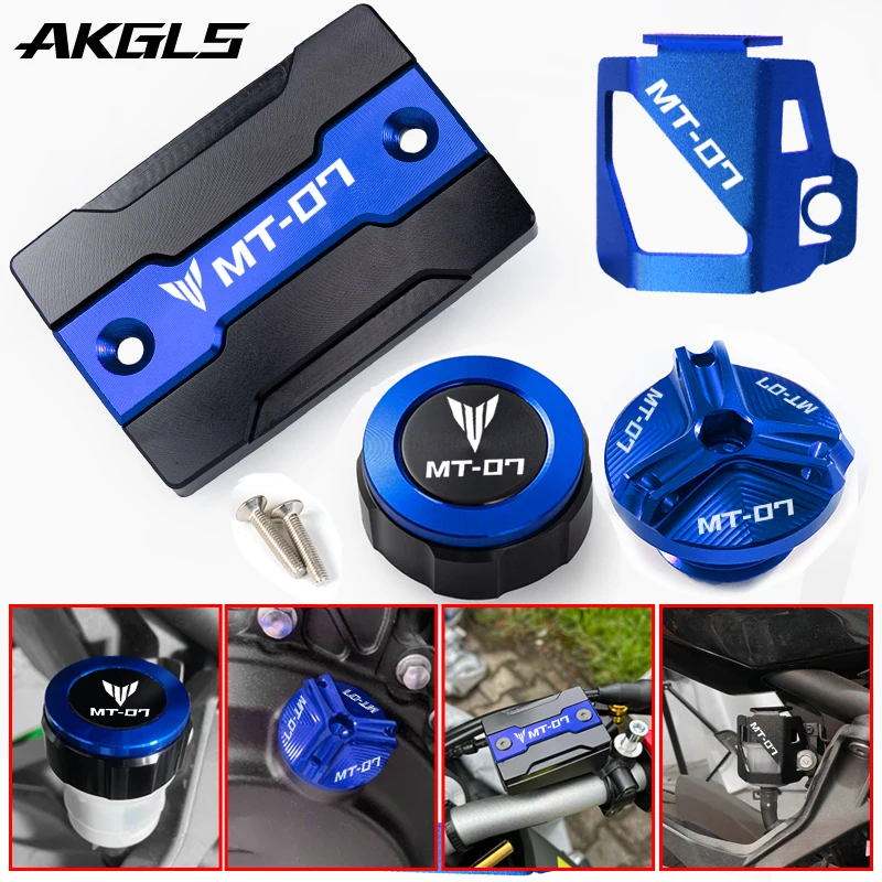 For Yamaha MT07 MT 07 FZ07 2014-2023 2021 2022 Accessories Front and Rear Brake Fuel Tank Cap Oil Cap Protective Shell Cover