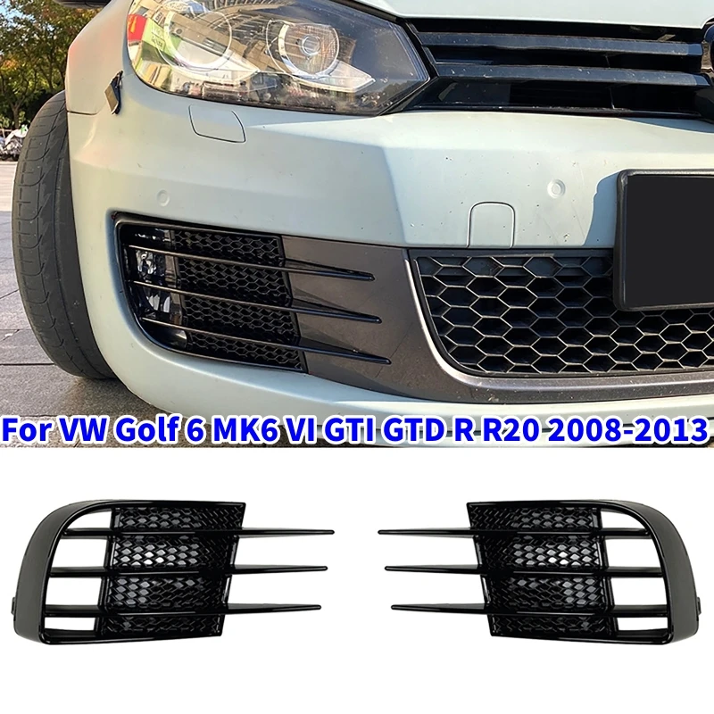 

2 шт., передний противотуманный бампер для VW Golf 6 MK6 VI GTI GTD R R20 2008-2013