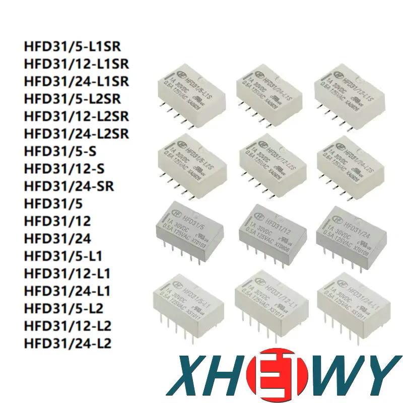 

HFD31 5V 12V 24V L1SR L2SR SR L1 L2 relay 1A 10pin HFD31/5-L1SR HFD31/12-L2SR HFD31/24-SR HFD31/12-L1 HFD31/5-L2 HFD31/12-S HFD