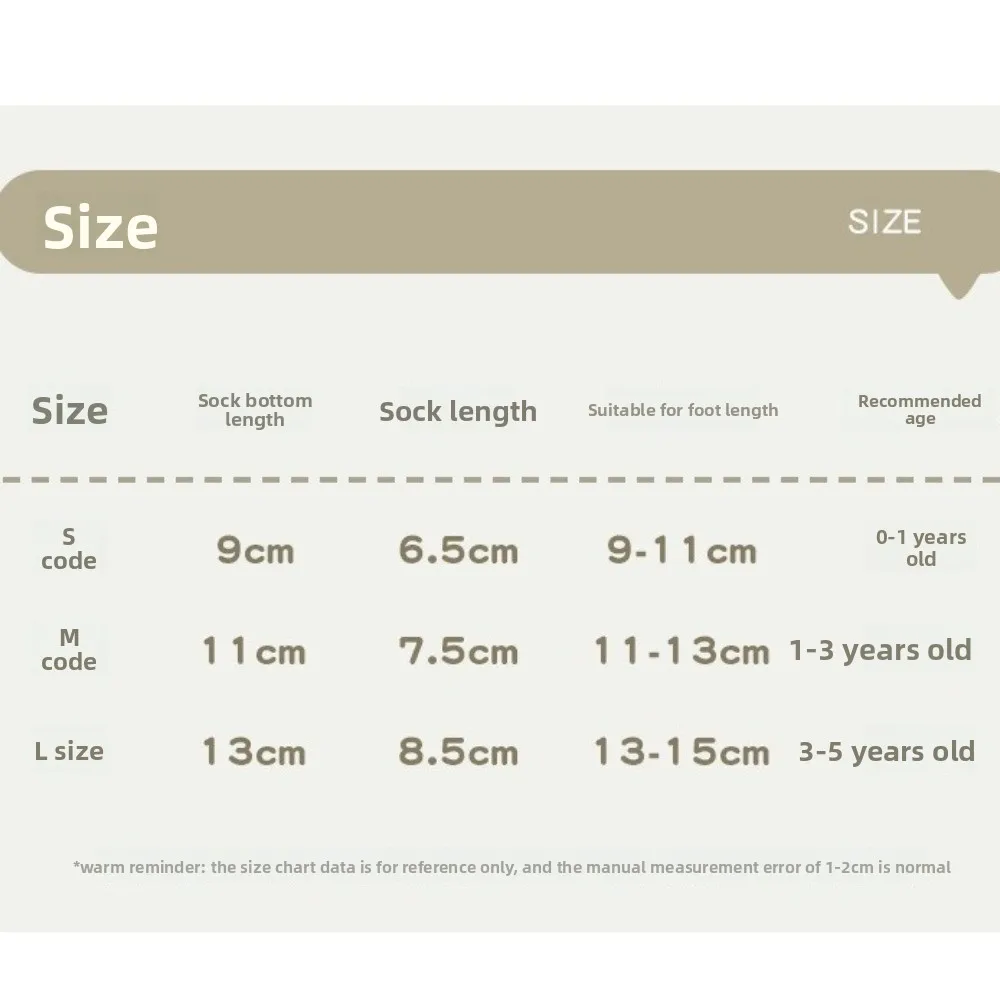 6 Pairs Cute Fox Pattern Floor Socks Anti-Slip Bear Pattern Cartoon Pattern Socks Comfortable Breathable Childrens Socks