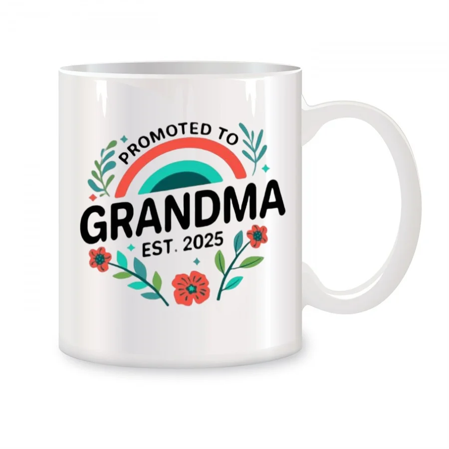 

New Grandma Gifts First Time 2025 Mugs For Grandparents Grandma Birthday Novelty Coffee Ceramic Tea Cups White 11 oz